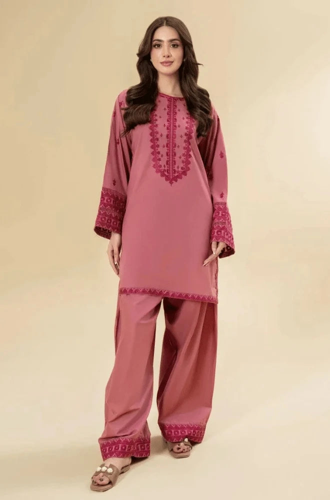 Lazuli - 2PC Dhanak Embroidered Suit