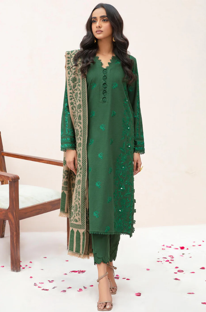 Sapphire - Winter 3PC Dhanak Embroidered Suit - BFB0419