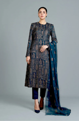 Sapphire - 3PC Dhanak Embroidered Suit - BFB0201