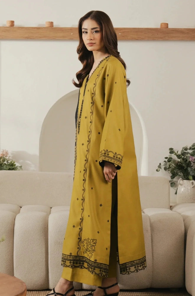 Seran - 3PC Dhanak Embroidered Shirt With Embroidered Dhanak Dupatta and Trouser - BFB0955