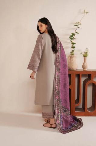 GARNET - 3PC Lawn Embroidered Shirt with Lawn Printed Dupatta and Trouser - BFB0232