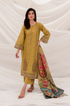 Sapphire - 3PC Dhanak Embroidered Suit - BFB0121