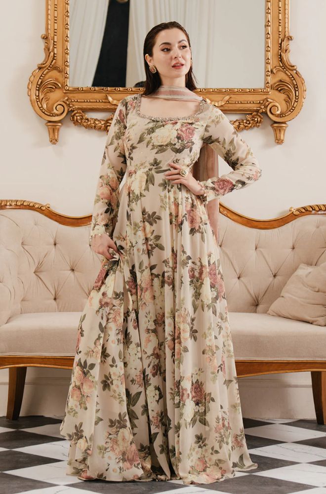 Lulusar - Summer 3PC Lawn Maxi Digital Printed Dress - BFB0832