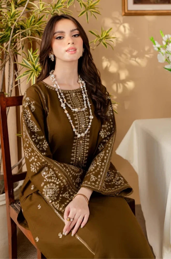 BAROQUE - 2PC Lawn Embroidered Shirt and Trouser - BFSIN194