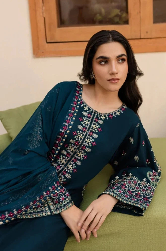 SAPPHIRE - 3PC Lawn Embroidered Shirt with Chiffon Embroidered Dupatta and Trouser - BFB02360