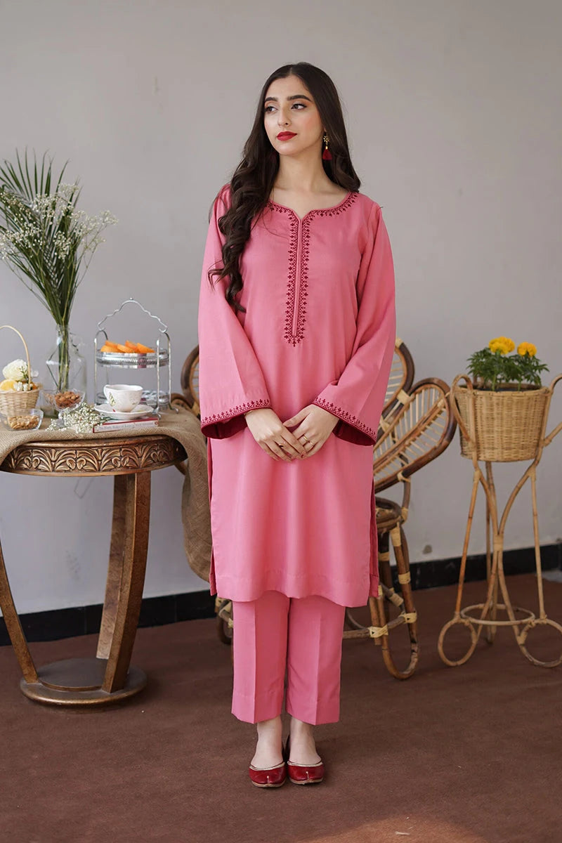 Aisling - 3PC Dhanak Embroidered Shirt With Dhanak Dupatta and Trouser - BFB0881