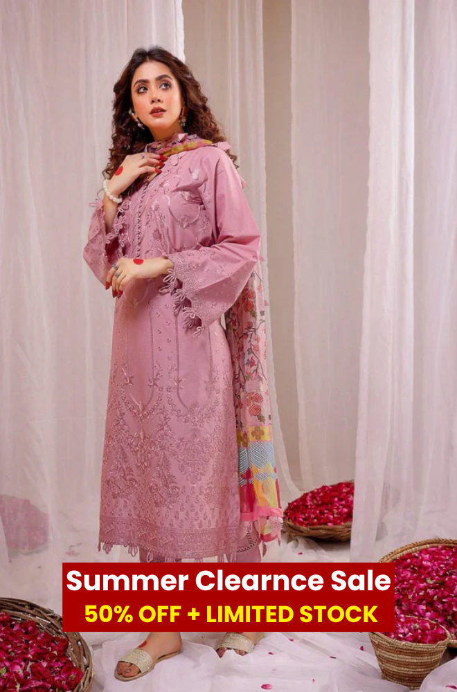Coco By Zara Shahjahan - 3PC Lawn Embroidered Dress - BFC0004