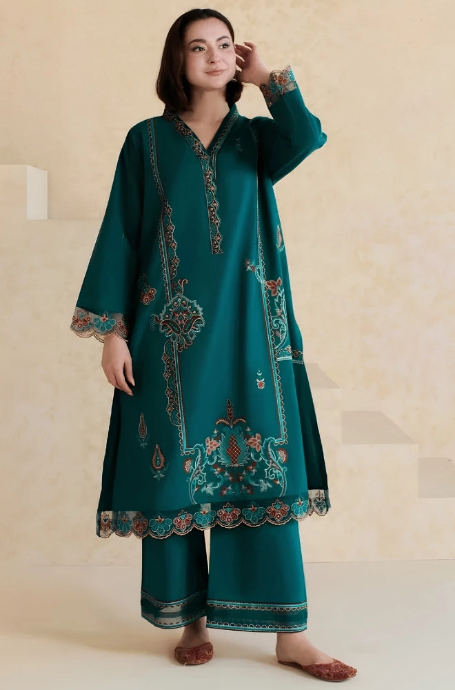 Limelight - 2PC Dhanak Embroidered Shirt and Trouser - BFB0965