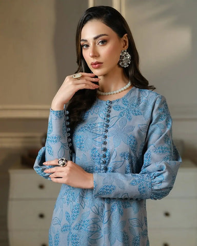 BAREEZE - 3PC Lawn Embroidered Shirt With Chiffon Embroidered Dupatta and Trouser - BFB0829