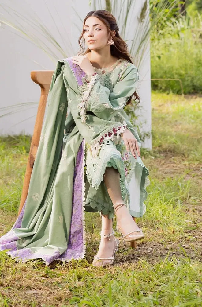 PARISHAY - 3PC Lawn Embroidered Shirt with Cotton Embroidered Dupatta and Trouser- BFB0687