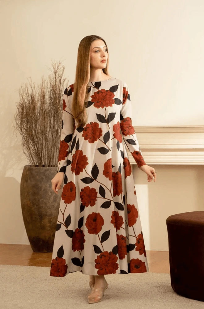 Lulusar - 2PC Shamoz Silk Printed Shirt and Silk Trouser - BFB0115