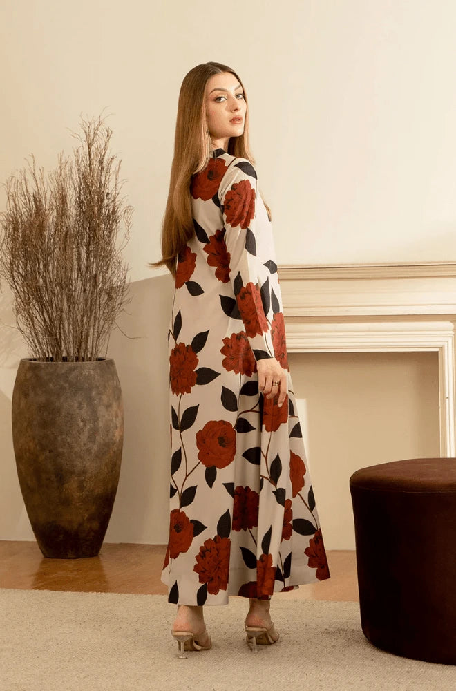 Lulusar - 2PC Shamoz Silk Printed Shirt and Silk Trouser - BFB0115