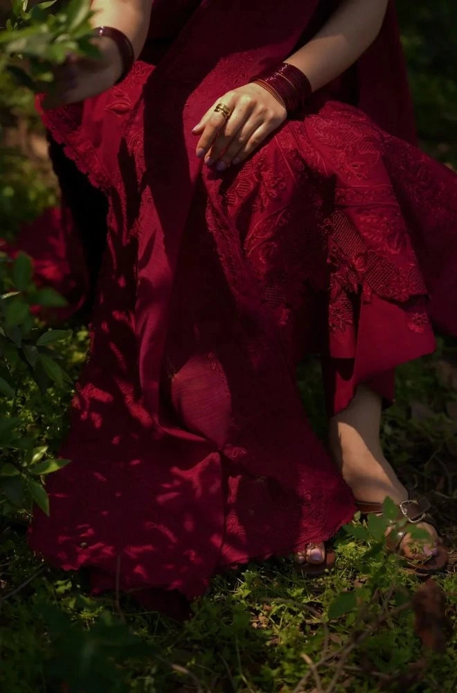 ZAIB - 3PC Lawn Chikankari Embroidered Shirt with Monar Embroidered Dupatta and Trouser - BFB0781