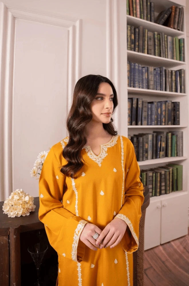 Mirana - 3PC Lawn Embroidered Shirt with Dyed Chiffon Dupatta and Trouser - BFU0086