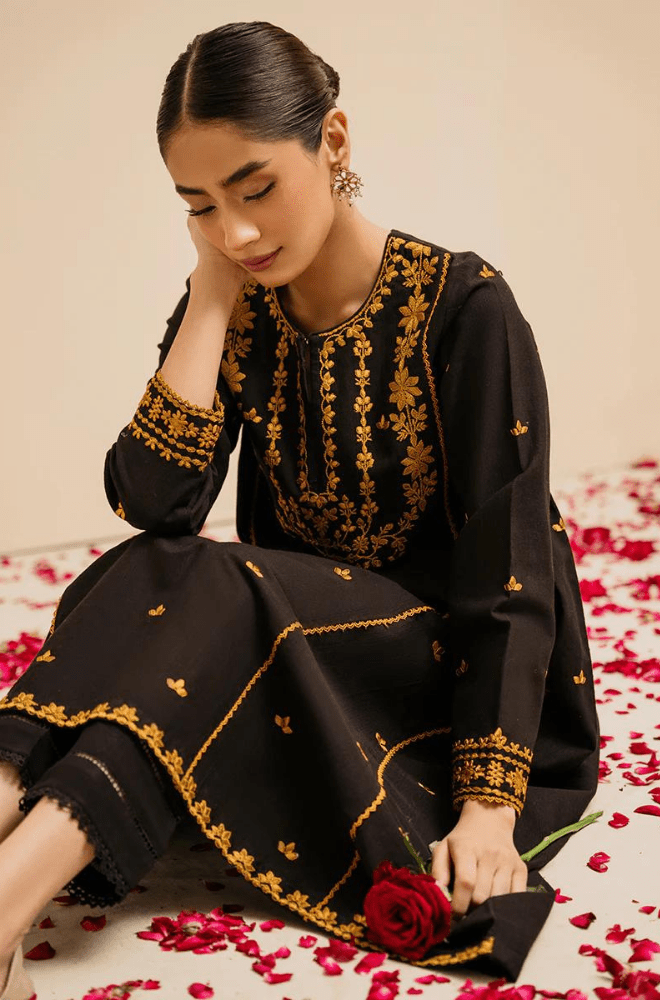 Sapphire - 2PC Lawn Embroidered Suit - BFU0029 - | BlueFery