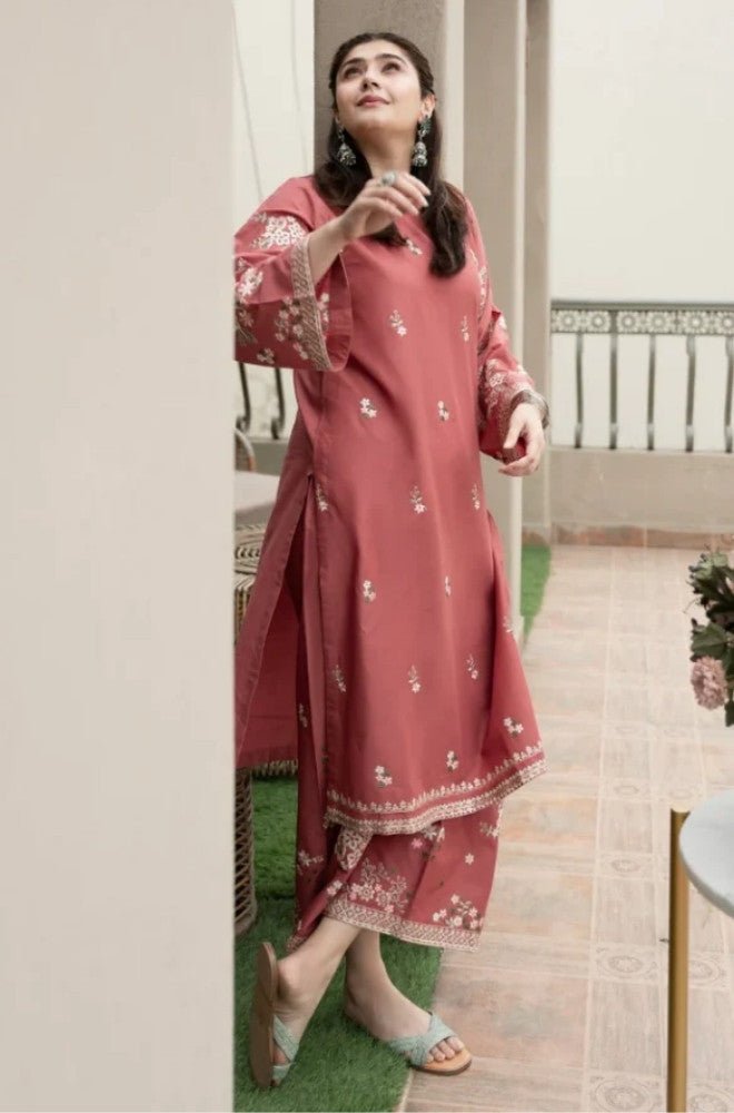 Stitched 2Pcs Embroidered Lawn Suit – RTW035 - | BlueFery