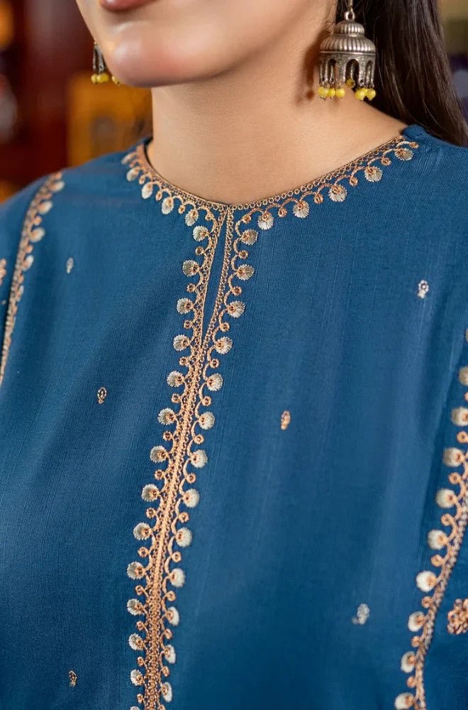 Stitched 2Pcs Embroidered Lawn Suit – RTW037 - | BlueFery