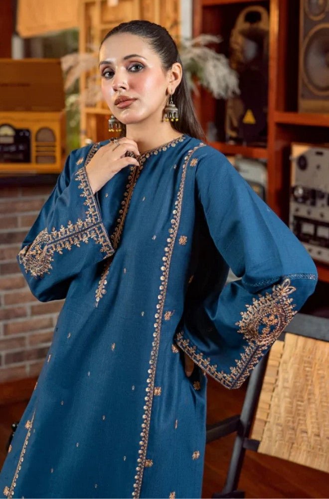 Stitched 2Pcs Embroidered Lawn Suit – RTW037 - | BlueFery