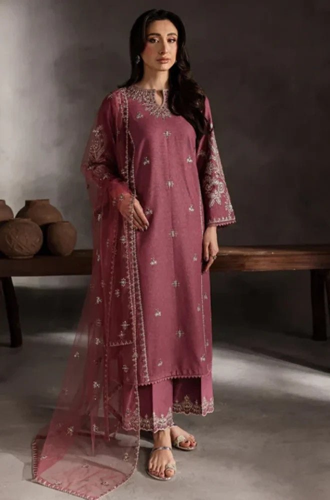 Stitched 3Pcs Embroidered Lawn Suit – RTW033 - | BlueFery