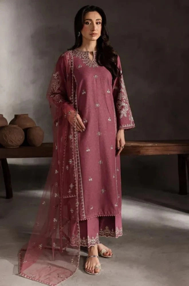 BATIK - 3PC Lawn Embroidered Shirt with Chiffon Embroidered Dupatta and Trouser - BFB0644