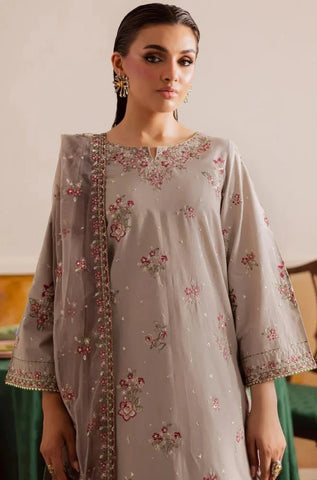 BATIK - Stitched 3PC Lawn Embroidered Shirt with Chiffon Embroidered Dupatta and Trouser – RTW043