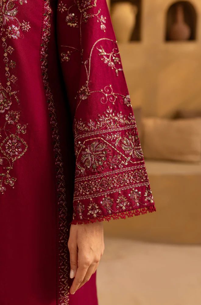 Stitched 3Pcs Embroidered Lawn Suit – RTW044 - | BlueFery