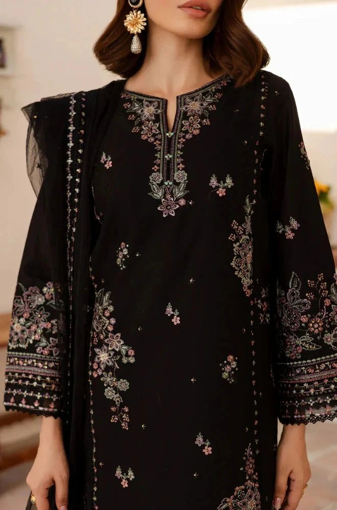 BATIK - 3PC Lawn Embroidered Shirt with Chiffon Embroidered Dupatta and Trouser - BFB0661