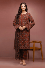Stitched 3Pcs Printed Khaddar Suit – RTW016 - | BlueFery