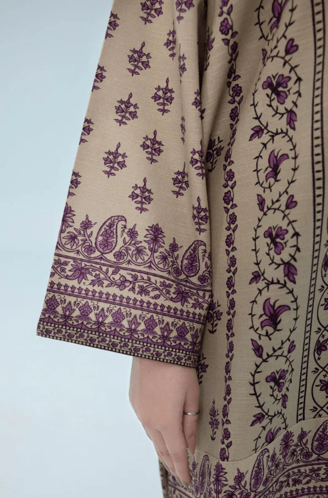 Stitched 3PC Khaddar Embroidered Shirt with Khaddar Printed Dupatta and Trouser – RTW017