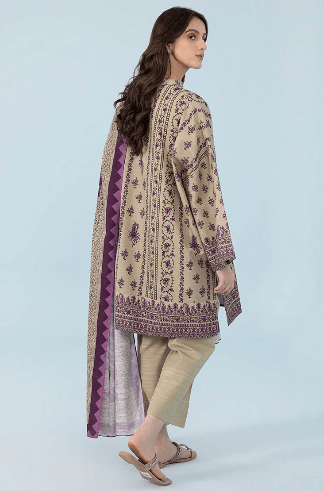 Stitched 3Pcs Printed Khaddar Suit – RTW017 - | BlueFery