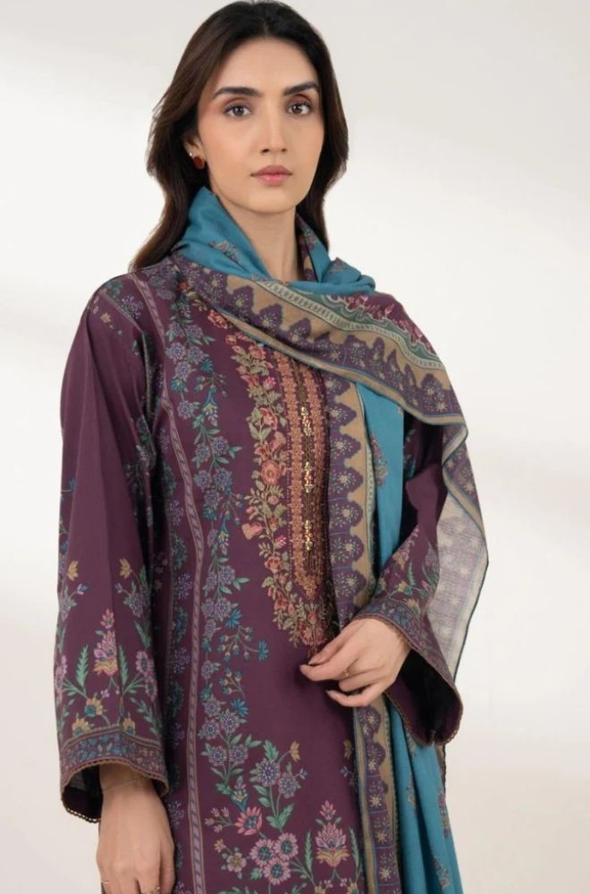 Stitched 3Pcs Printed Lawn Suit – RTW047 - | BlueFery