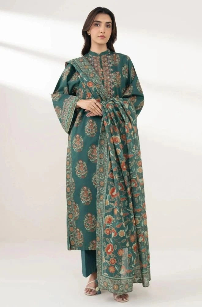 SAPPHIRE - 3PC Lawn Digital Printed shirt with Printed Duppata and Trouser - BFB0705