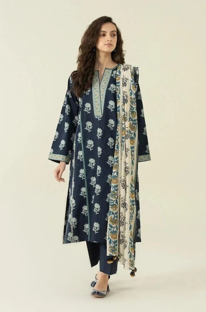 Stitched 3Pcs Printed Lawn Suit – RTW052 - | BlueFery