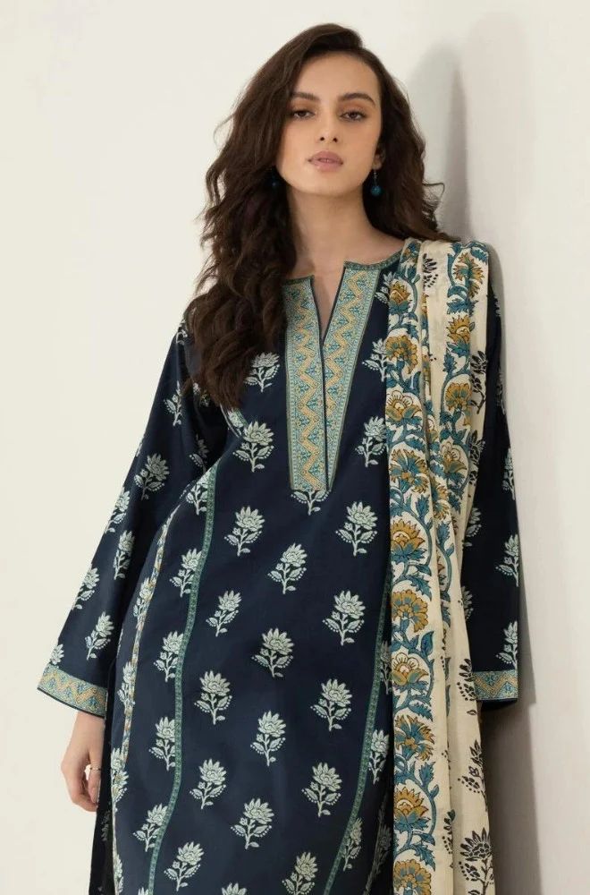 Stitched 3Pcs Printed Lawn Suit – RTW052 - | BlueFery