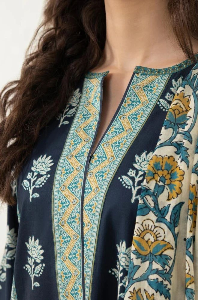 Stitched 3Pcs Printed Lawn Suit – RTW052 - | BlueFery