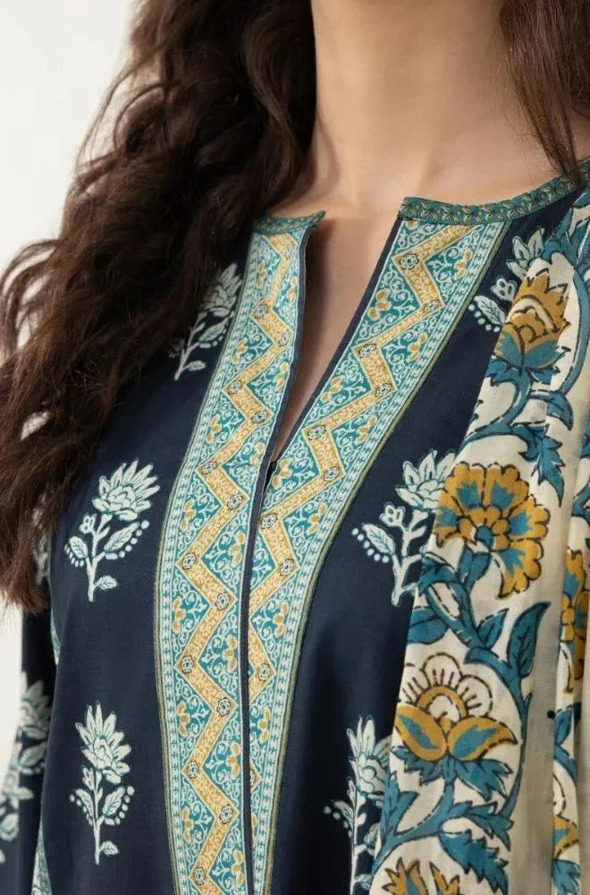 SAPPHIRE - Summer 3PC Lawn Digital Printed Shirt with Lawn Printed Dupatta and Trouser - BFB0708