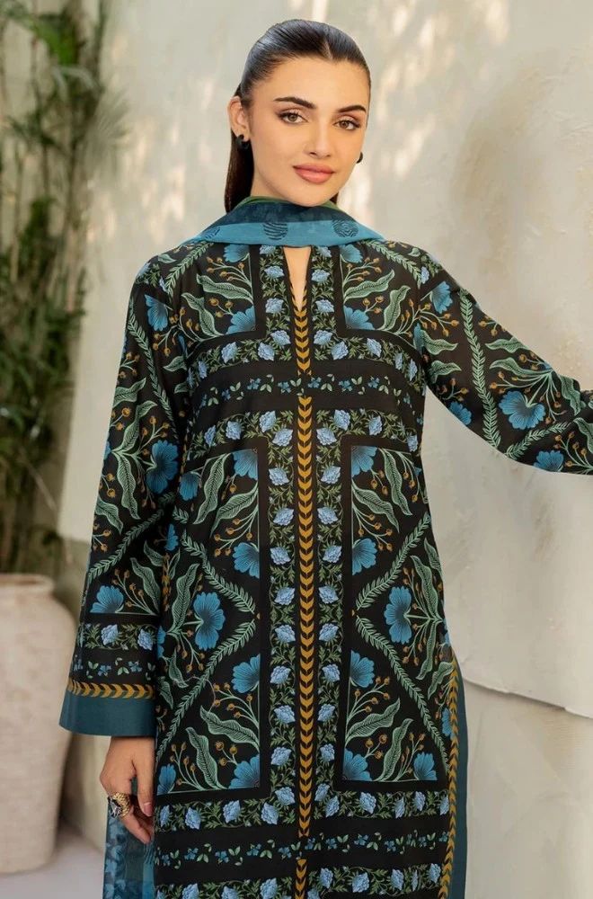 Stitched 3Pcs Printed Lawn Suit – RTW053 - | BlueFery