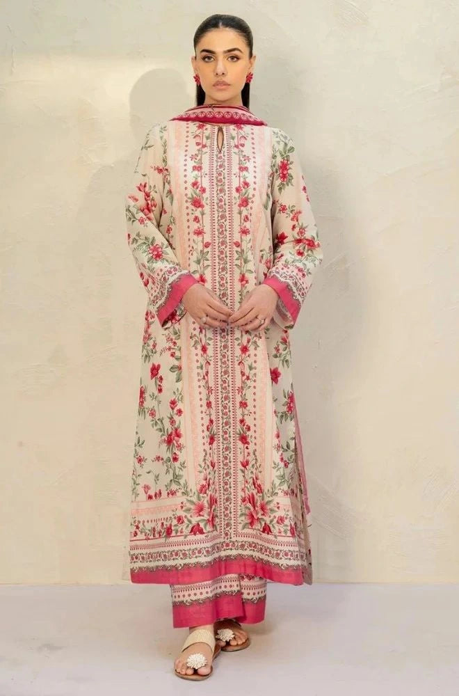 JAZMIN - 3PC Lawn Digital Printed Shirt With Lawn Printed Dupatta and Trouser - BFB0701