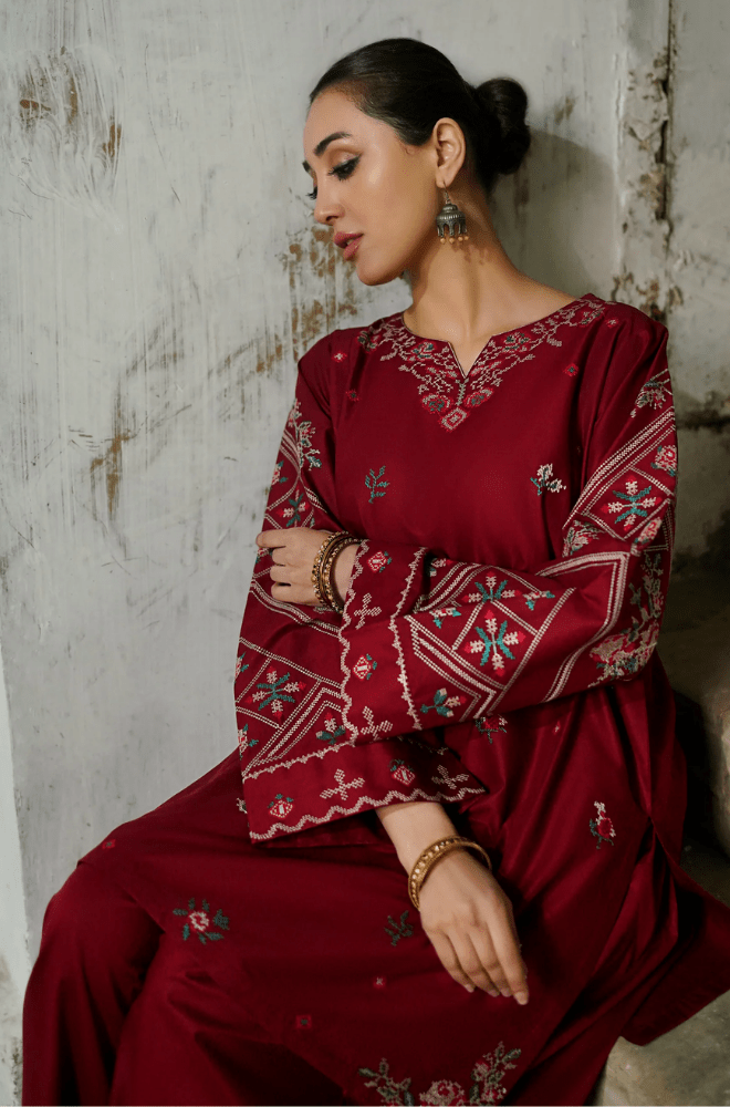 Summer 2PC Lawn Embroidered Suit - BFB0278 - | BlueFery