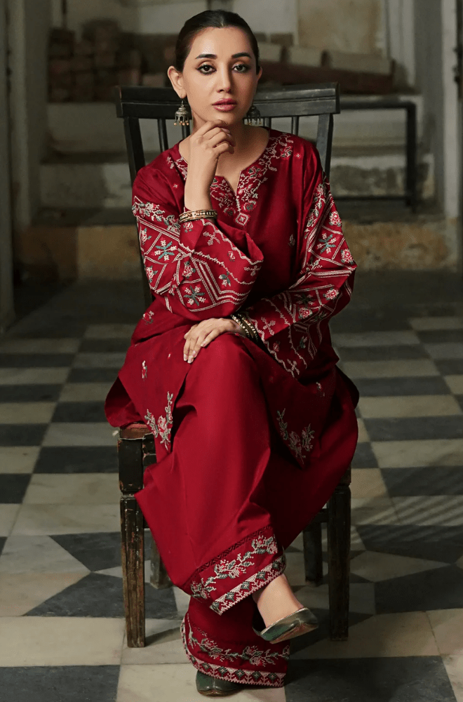 Summer 2PC Lawn Embroidered Suit - BFB0278 - | BlueFery