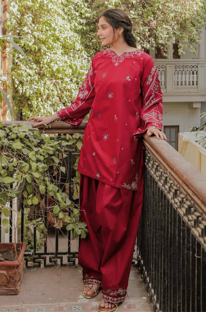 Summer 2PC Lawn Embroidered Suit - BFB0278 - | BlueFery