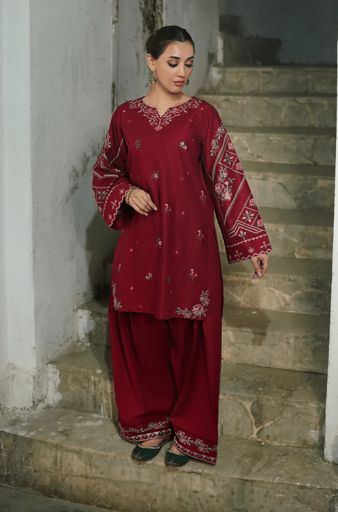 Summer 2PC Lawn Embroidered Suit - BFB0278 - | BlueFery