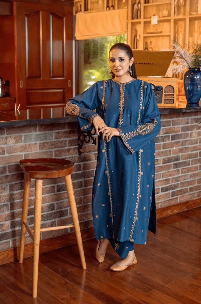 Summer 2PC Lawn Embroidered Suit - BFB0610 - | BlueFery