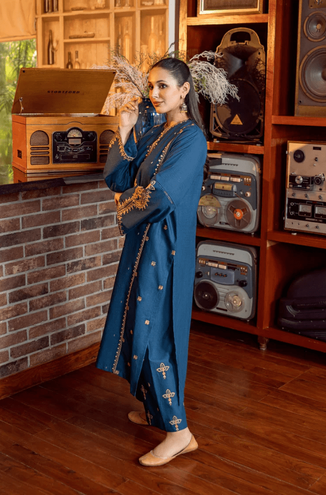 Summer 2PC Lawn Embroidered Suit - BFB0610 - | BlueFery
