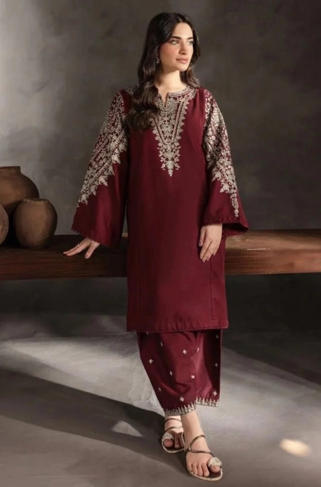 BATIK -2PC Lawn Embroidered Shirt and Embroidered Trouser - BFB0690