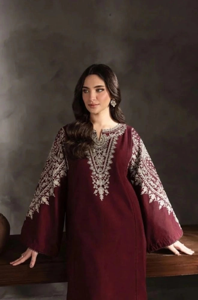 BATIK -2PC Lawn Embroidered Shirt and Embroidered Trouser - BFB0690