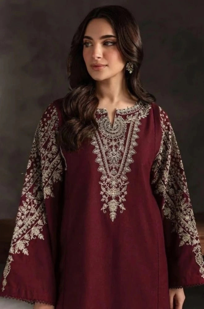 BATIK -2PC Lawn Embroidered Shirt and Embroidered Trouser - BFB0690