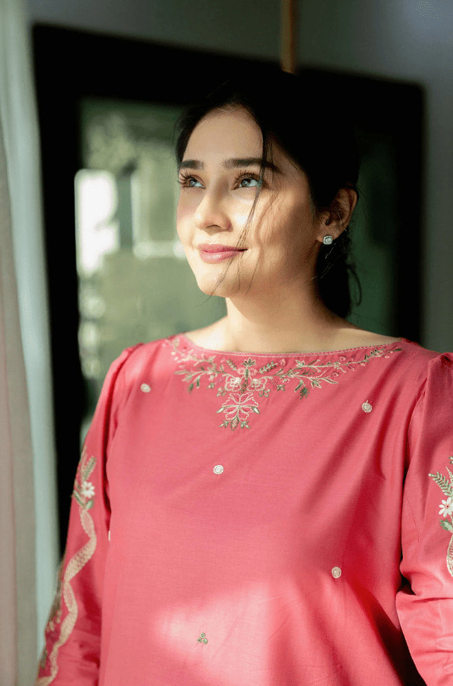 URGE - 2PC Lawn Embroidered Shirt and Embroidered Trouser- BFU01340