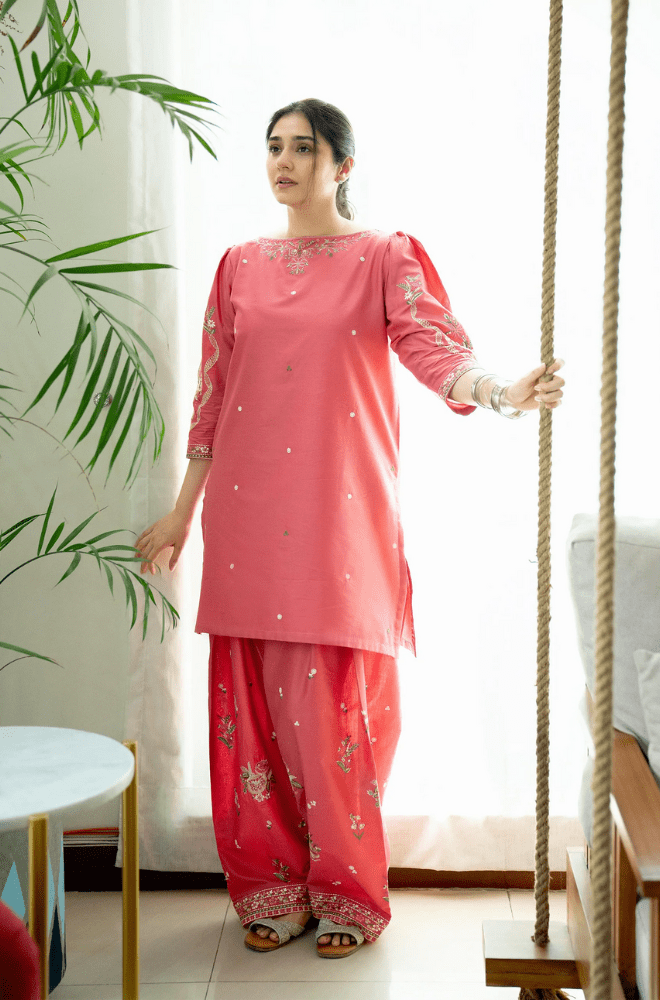 Summer 2PC Lawn Embroidered Suit - BFU01340 - | BlueFery