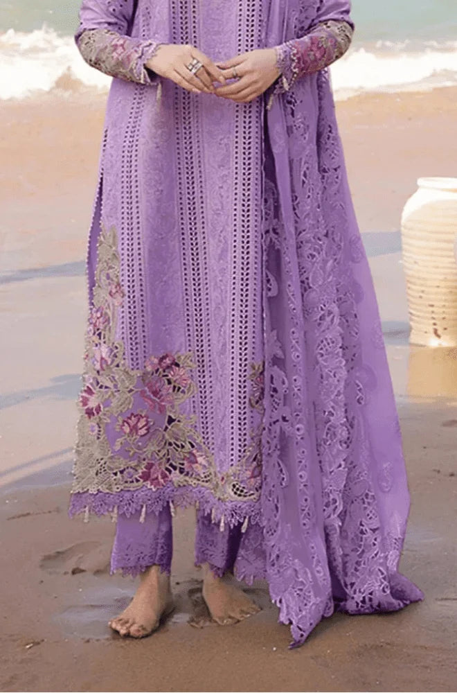 IMROZIA - 3PC Lawn Chikankari Embroidered Shirt with Chiffon Embroidered Dupatta and Trouser- BFB0667